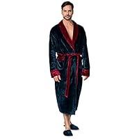 Algopix Similar Product 18 - Lotus Linen Mens Plush Robe Soft