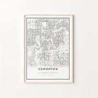 Algopix Similar Product 17 - Edmonton Print City Map Art Poster