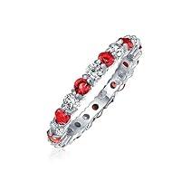 Algopix Similar Product 10 - Cubic Zirconia Red White Alternating