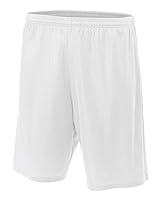 Algopix Similar Product 13 - A4 NB5301WHT Lined Tricot Mesh Shorts