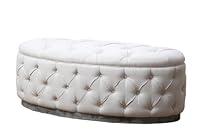 Algopix Similar Product 13 - Abbyson Beachwood Tufted Linen Ottoman