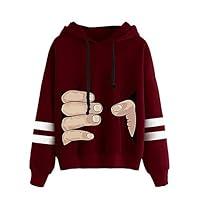 Algopix Similar Product 3 - Tuuu Womens Long Sleeve Hoodied
