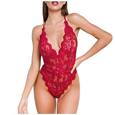 Women Underwear Brief Lace Open Burned-Crotch V-string Panties