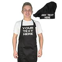 Algopix Similar Product 12 - Personalized Chef Apron with Hat Set