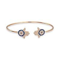 Algopix Similar Product 12 - CZ Pave Hamsa Hand Of God Evil Eye