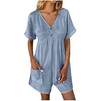 Algopix Similar Product 13 - Short Rompers for Women 2024 V Neck