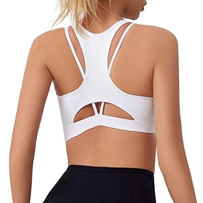 CRZ YOGA Women's Light Support Cross Back Wirefree Removable Cups Yoga Sport  Bra