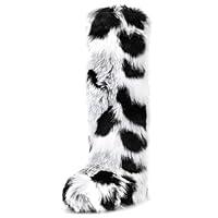 Algopix Similar Product 18 - ZVC Womens Faux Fur Boots Comfortable