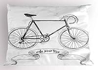Algopix Similar Product 2 - Lunarable Bicycle Pillow Sham Ride