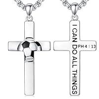 Algopix Similar Product 18 - PDTJMTG Soccer Necklace Sterling Silver