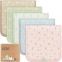 Algopix Similar Product 7 - 5Pack Muslin Burp Cloths for Baby