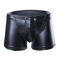 Algopix Similar Product 12 - CHICTRY Mens Black Leather Underwear