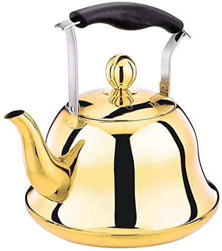 Tea Kettle-2.1 Quart Stove Top Whistling Teapot - Silver Stainless Steel  Teakettle with Cool Touch Ergonomic Handle,for Tea, Coffee, Milk