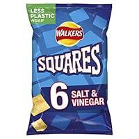 Algopix Similar Product 7 - Walkers Squares Salt & Vinegar 6 x 22g