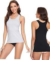 Algopix Similar Product 1 - Cotton Tank Top for Women with Built in