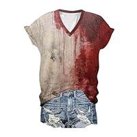 Algopix Similar Product 15 - Halloween Bloody Shirt Women Halloween