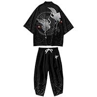 Algopix Similar Product 1 - DOSLAVIDA Mens Japanese Kimono Jacket