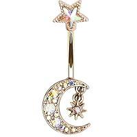Algopix Similar Product 16 - Pierce2GO 14G 716 Crystal Moon