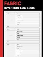 Algopix Similar Product 20 - Fabric Inventory Log Book Fabric