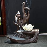 Algopix Similar Product 18 - Zen Lotus Backflow Incense Burner with