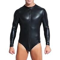 Algopix Similar Product 10 - Alvivi Mens One Piece Wetlook Faux