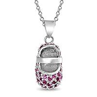 Algopix Similar Product 11 - Pink CZ Baby Shoe Mary Jane Style