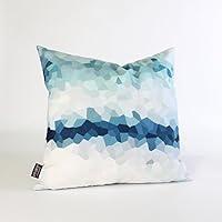 Algopix Similar Product 4 - Facet Fade in Aqua 18"x18" Throw Pillow