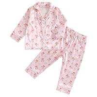 Algopix Similar Product 1 - Biayxms Toddler Girl Silk Pajamas Set