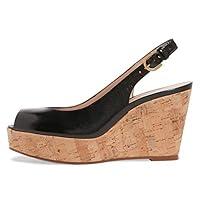 Algopix Similar Product 18 - FSJ Women Peep Toe High Heel Wedge