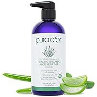 Algopix Similar Product 6 - PURA DOR 16 Oz ORGANIC Aloe Vera Gel 