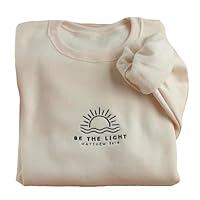 Algopix Similar Product 8 - Embroidered Be the Light Sweatshirt