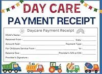 Algopix Similar Product 4 - Daycare Payment Receipts Receipt Book