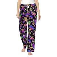 Algopix Similar Product 13 - Fantasy Mushrooms WomenS Pajama Pants