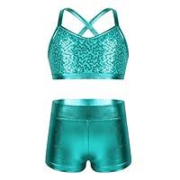 Algopix Similar Product 17 - dPois Kids Girls 2 Pieces Dance Outfit