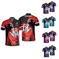 Algopix Similar Product 6 - LASFOUR Personalized 3D Bowling Jerseys