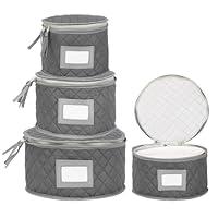 Algopix Similar Product 13 - Fine China Storage  Set of 4 Quilted
