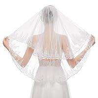 Algopix Similar Product 6 - CKKNILV Wedding Bridal Veil with Comb