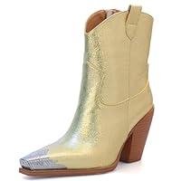 Algopix Similar Product 3 - HoanTiai Womens Western Ankle Boots