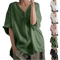 Algopix Similar Product 17 - Womens Summer Cotton Linen Tops 34