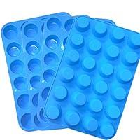 Algopix Similar Product 7 - Qtopun Silicone Mini Muffin Pan 4 Pack