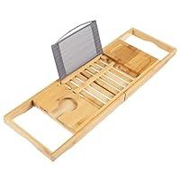 Algopix Similar Product 13 - Bamboo Bath CaddyNatural Wood Bathtub