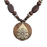 Algopix Similar Product 20 - Jeniiahua Wood Necklace Long Beaded