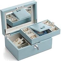 Algopix Similar Product 15 - Vlando Two Tray Lockable Jewelry Box