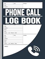 Algopix Similar Product 5 - Phone Call Log Book Professional Log