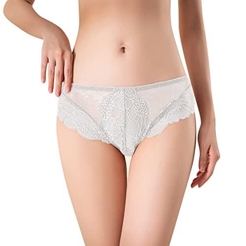 Sexy Lace Erotic Panties for Women Mid Rise Breathable Seamless