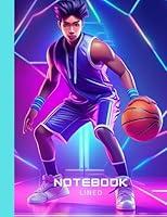 Algopix Similar Product 16 - Neon Basketball Notebook: Lined