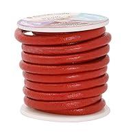 Algopix Similar Product 2 - Round Cowhide Genuine Red Leather Cord
