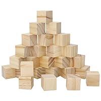 Algopix Similar Product 10 - 1inch Unfinished Wood Blocks 30Pieces