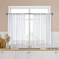 Algopix Similar Product 10 - MRTREES White Sheer Curtains 36 inch