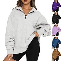 Algopix Similar Product 9 - Quarter Zip Sweatshirt Women Trendy Y2k